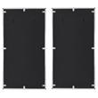 Bowery Hill Wall Accent Mirrors Set with Metal Frame and Wooden Inlay
