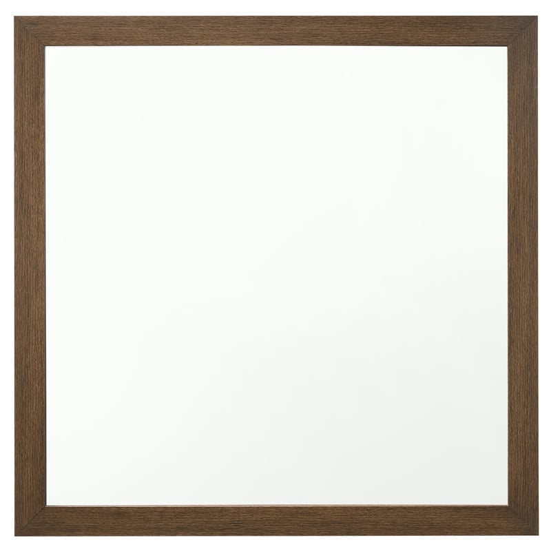 Bowery Hill Square Bedroom Mirror with Wooden Oak Frame