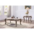 Bowery Hill Rectangular Coffee Table with Marble Top and Wooden Frame