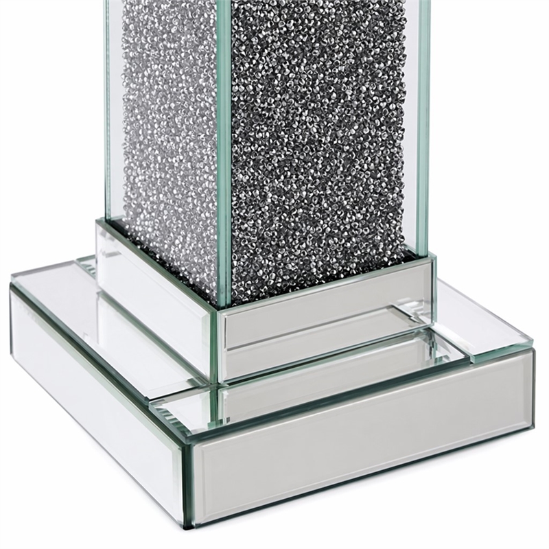 Bowery Hill Rekha Accent Candleholder with Mirrored Frame Beveled Edge