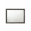 Bowery Hill Naima Wooden Rectangular Mirror in Gray