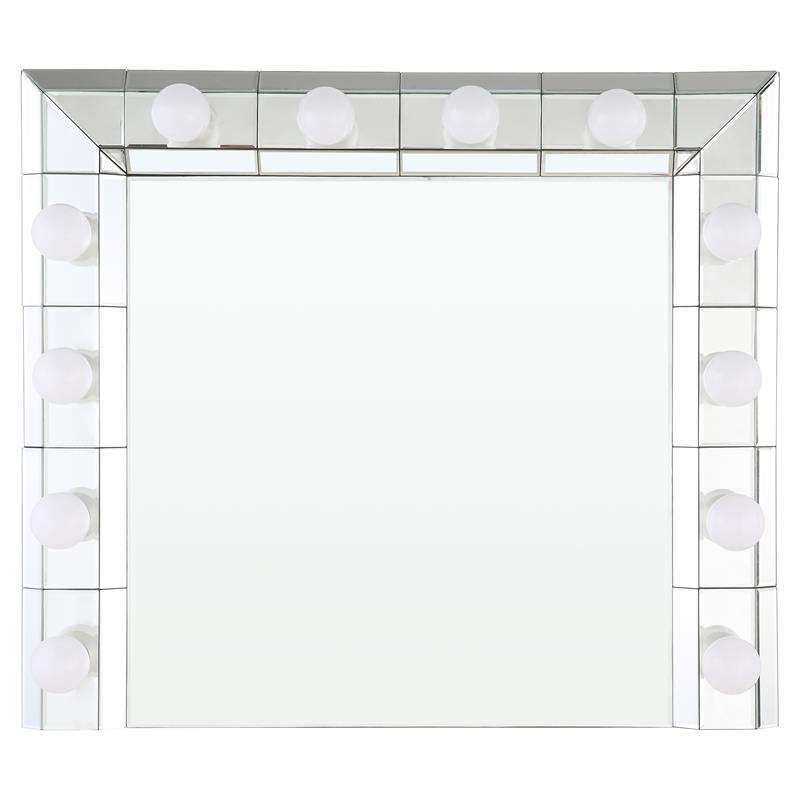 Bowery Hill Horizontal Rectangular Glass Wall Mirror in Mirrored Finish