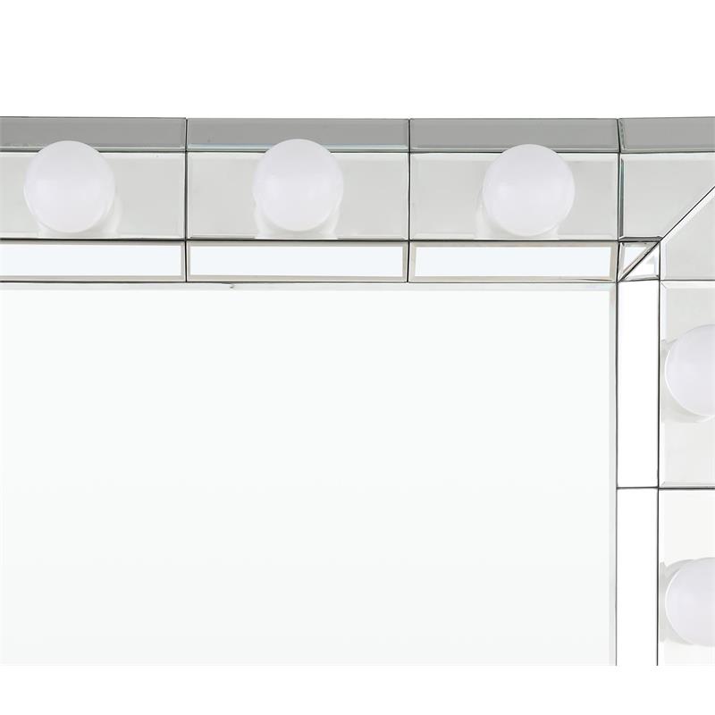 Bowery Hill Horizontal Rectangular Glass Wall Mirror in Mirrored Finish