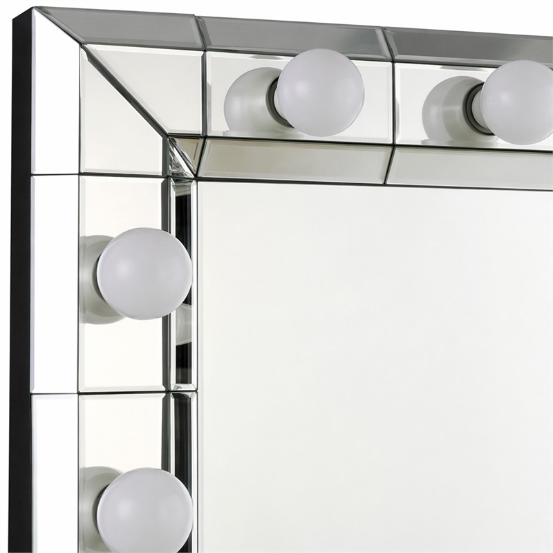 Bowery Hill Horizontal Rectangular Glass Wall Mirror in Mirrored Finish