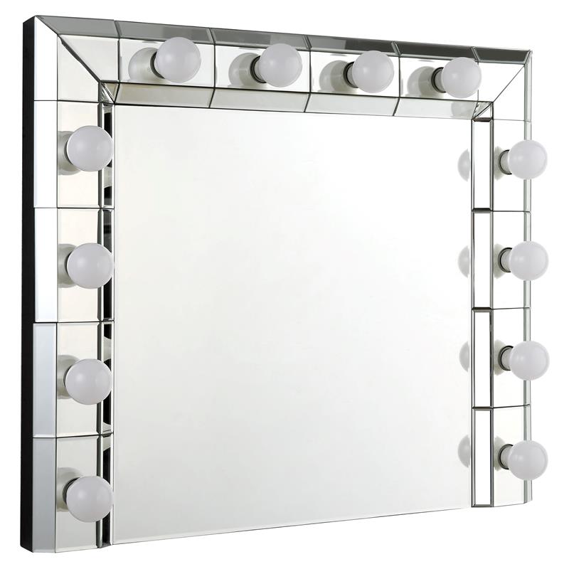 Bowery Hill Horizontal Rectangular Glass Wall Mirror in Mirrored Finish