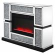 Bowery Hill LED Electric Fireplace in Mirrored Acrylic Finish