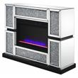 Bowery Hill LED Electric Fireplace in Mirrored Acrylic Finish