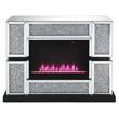 Bowery Hill LED Electric Fireplace in Mirrored Acrylic Finish