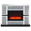 Bowery Hill LED Electric Fireplace in Mirrored Acrylic Finish