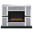 Bowery Hill LED Electric Fireplace in Mirrored Acrylic Finish