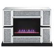 Bowery Hill LED Electric Fireplace in Mirrored Acrylic Finish