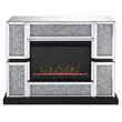 Bowery Hill LED Electric Fireplace in Mirrored Acrylic Finish