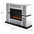 Bowery Hill LED Electric Fireplace in Mirrored Acrylic Finish