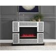 Bowery Hill LED Electric Fireplace in Mirrored Acrylic Finish