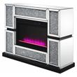 Bowery Hill LED Electric Fireplace in Mirrored Acrylic Finish