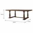 Bowery Hill Rectangular Dining Table with Trestle Base in Weathered Oak