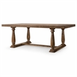 Bowery Hill Rectangular Dining Table with Trestle Base in Weathered Oak