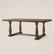 Bowery Hill Rectangular Dining Table with Trestle Base in Weathered Oak