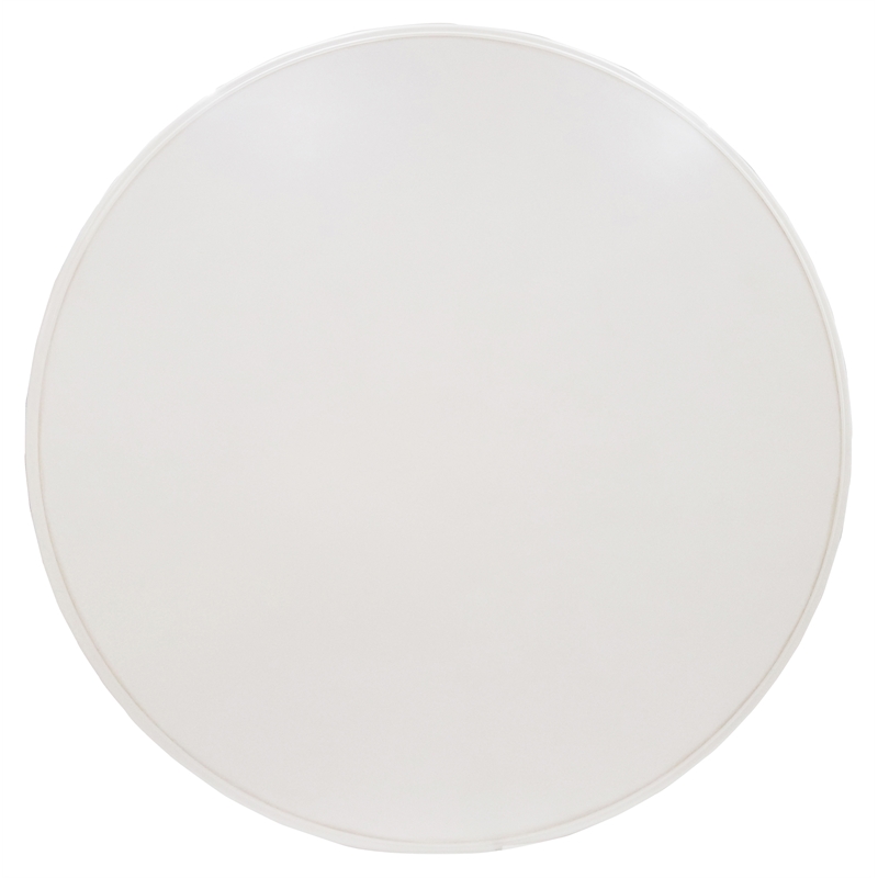 Bowery Hill Round Wooden Pedestal Dining Table in Antique Pearl Finish