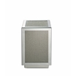 Bowery Hill Square Glass Accent Table with Mirrored Faux Diamond Frame