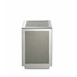 Bowery Hill Square Glass Accent Table with Mirrored Faux Diamond Frame