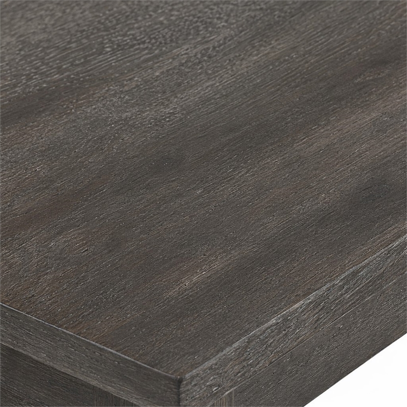 Bowery Hill Wooden Dining Bench with Turned Legs in Weathered Gray