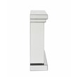 Bowery Hill Fireplace with Mirrored Frame and Faux Diamonds Inlay
