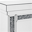 Bowery Hill Fireplace with Mirrored Frame and Faux Diamonds Inlay