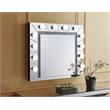 Bowery Hill Rectangle Glass Wall Decor with Mirrored Diamond Trim