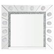 Bowery Hill Rectangle Glass Wall Decor with Mirrored Diamond Trim