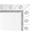 Bowery Hill Rectangle Glass Wall Decor with Mirrored Diamond Trim