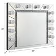 Bowery Hill Rectangle Glass Wall Decor with Mirrored Diamond Trim