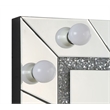 Bowery Hill Rectangle Glass Wall Decor with Mirrored Diamond Trim