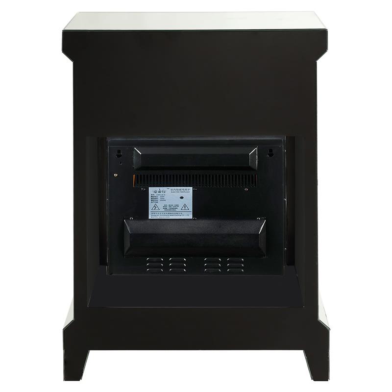 Bowery Hill LED Electric Fireplace with Storage Drawer in Mirrored Finish