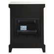 Bowery Hill LED Electric Fireplace with Storage Drawer in Mirrored Finish