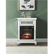 Bowery Hill LED Electric Fireplace with Storage Drawer in Mirrored Finish