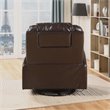 Bowery Hill Rocker Recliner with Swivel Base in Brown Faux Leather