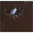 Bowery Hill Rocker Recliner with Swivel Base in Brown Faux Leather