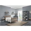 Bowery Hill 2-Tier Wall Rack with Wood & Metal in Oak & Gray