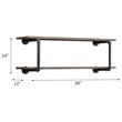 Bowery Hill 2-Tier Wall Rack with Wood & Metal in Oak & Gray
