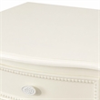 Bowery Hill Transitional 1-Drawer Nightstand in Ivory Pine Wood