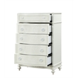 Bowery Hill Transitional Wood 5-Drawer Chest in Ivory Finish