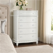 Bowery Hill Transitional Wood 5-Drawer Chest in Ivory Finish