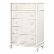 Bowery Hill Transitional Wood 5-Drawer Chest in Ivory Finish