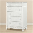 Bowery Hill Transitional Wood 5-Drawer Chest in Ivory Finish