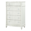 Bowery Hill Transitional Wood 5-Drawer Chest in Ivory Finish