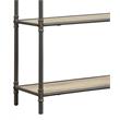 Bowery Hill 3-Tier Rectangular Bookshelf in Antique Oak and Sandy Gray