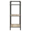 Bowery Hill 3-Tier Rectangular Bookshelf in Antique Oak and Sandy Gray