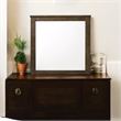 Bowery Hill Rectangular Mirror with Oak Finish and Rubber Wood Frame