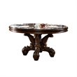 Bowery Hill Round Dining Table with Decorative Base in Cherry Finish